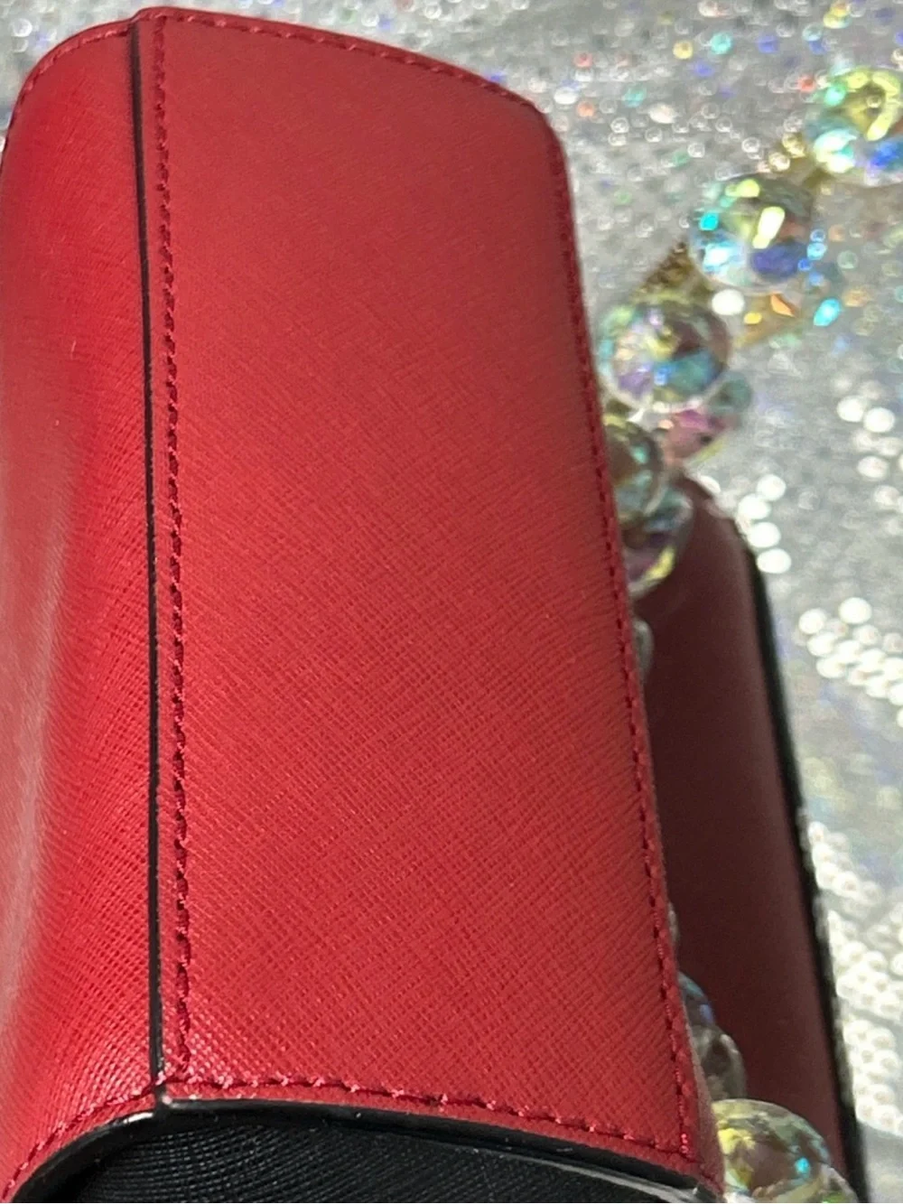 Michael Kors Red Crossbody Bag with Black Strap
